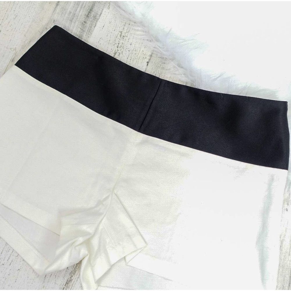 Express Color Block Side Zip Satin Trim Shorts - image 4